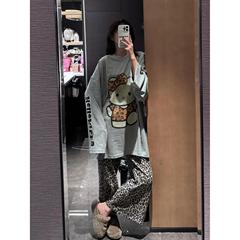【现货】网红休闲风印花睡衣女套装春秋宽松豹纹休闲家居服可外穿