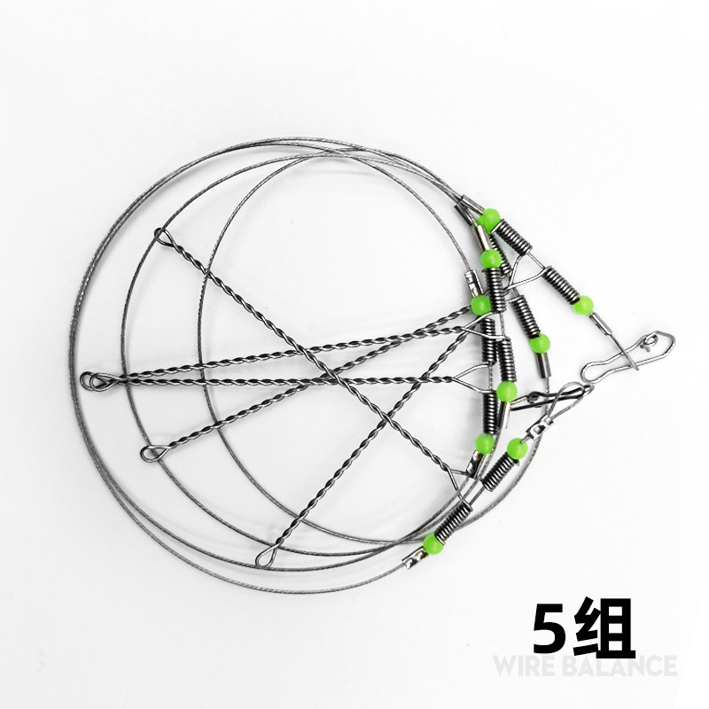 Gancho de equilibrio de alambre de acero grupo de pesca Anti-devanado de alambre de acero suave equilibrio soporte de pesca en el mar Luya accesorios de pesca