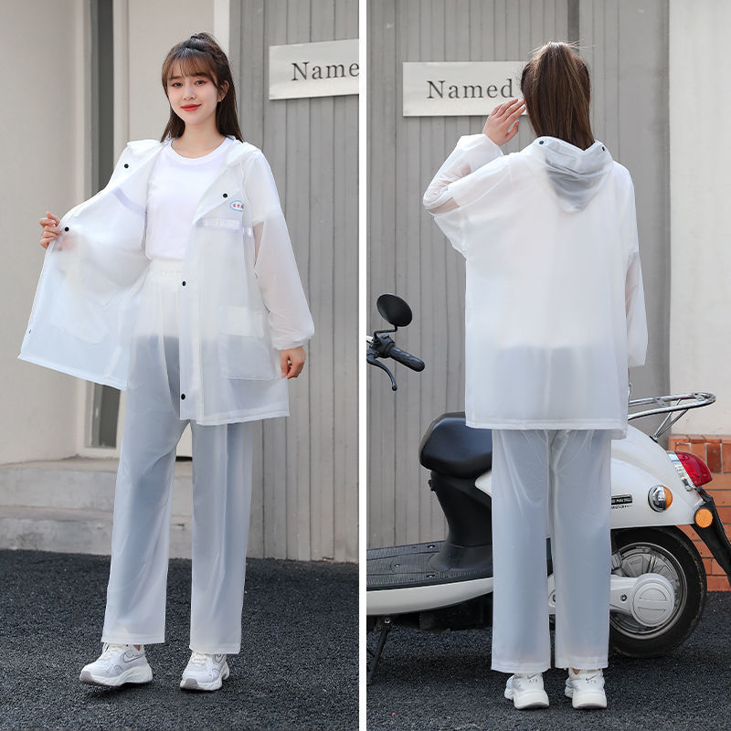 New Raincoat and Rain Pants Set, Rainproof, Full-Body Split, Thickened Hiking, Adult Men and Women Travel Electric Vehicle Poncho