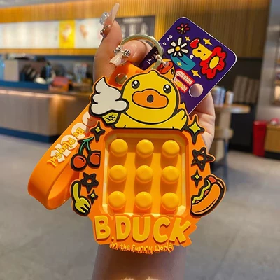 Car hanging – Lotus Wood Fish Panda Car - authentic-bduck-stress-relief-squeeze-toy-orange-opp-bag-packaging