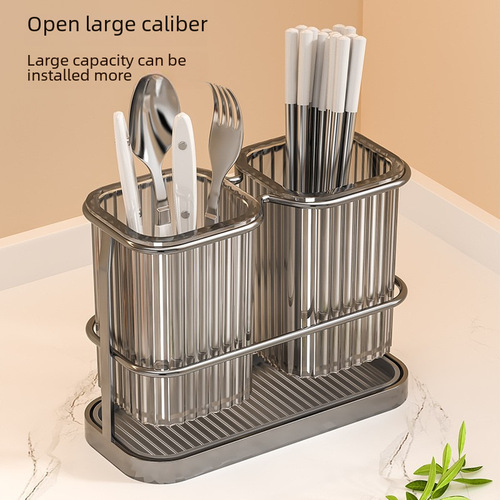 Home Kitchen Chopstick Stand Drain Storage Multi-functional Countertop Nail-free Drill-free Wall-mounted Knife Holder Luxury Shelf