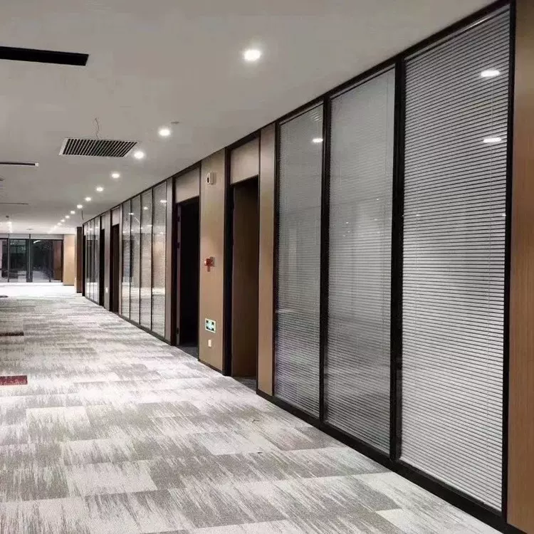 办公室玻璃隔断厂家铝合金中空玻璃高隔间隔防火音隔墙安全系数高
