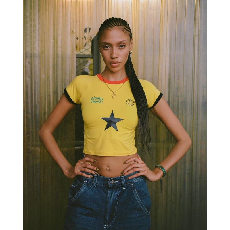 ZSIIBO Aesthetic Women's Alphabet Printing Gothic Cut Top Street Clothing Garbage Retro Casual Short-sleeved T-shirt Y2k