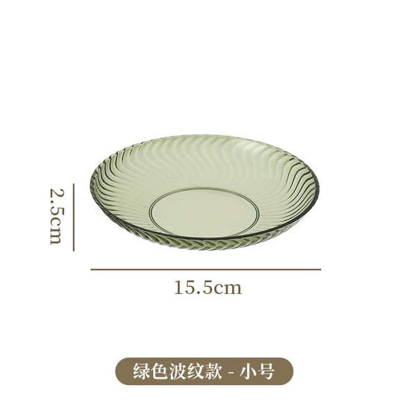 Green-small corrugated fruit plate
