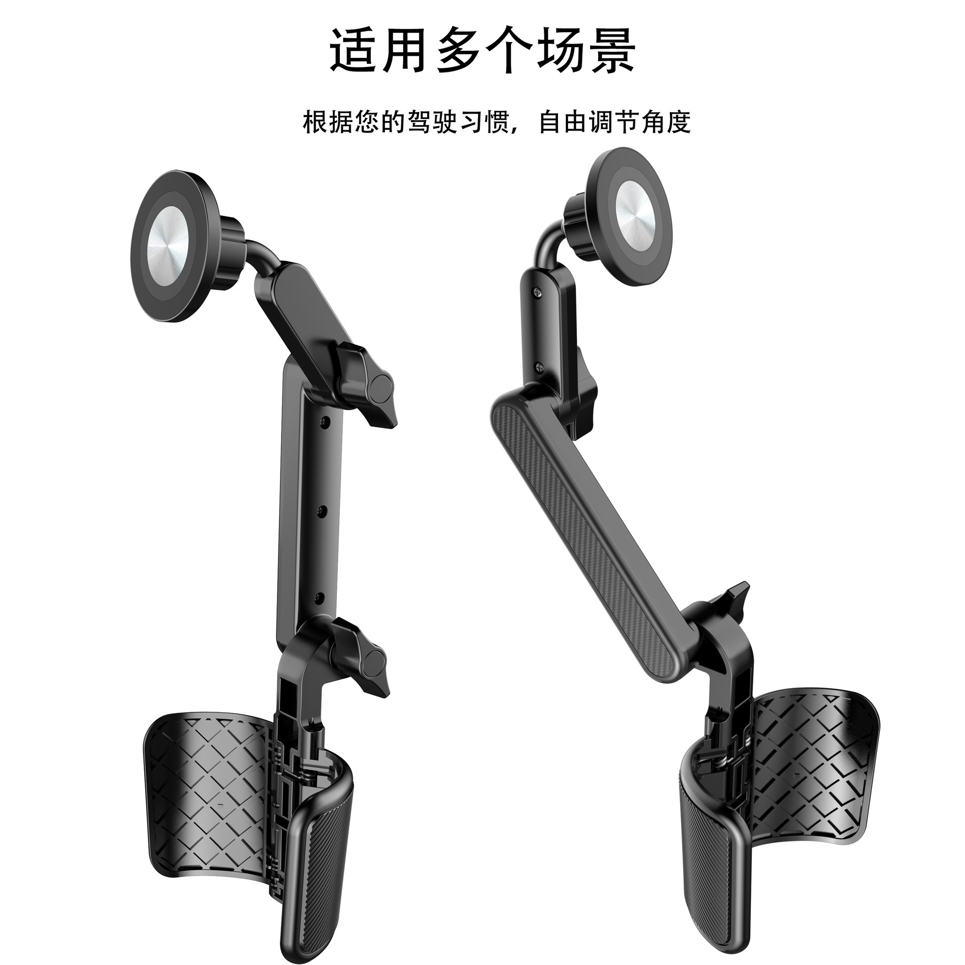 New model car phone holder with cup slot, magsafe magnetic retractable black technology cup holder phone stand