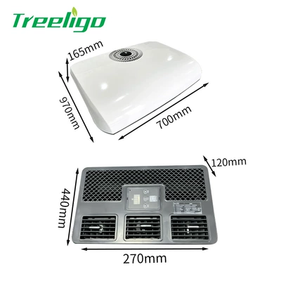 Source factory parking air conditioner 12v24v roof modified truck air conditioner RV card car heating and cooling electric air conditioner (Automotive air conditioning) - 12v