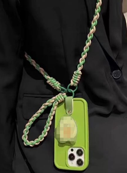 Rosa roja Smiley cara pulsera para iPhone13/15Pro crossbody 14PROMAX Apple 13 teléfono caso 11 mujer 12