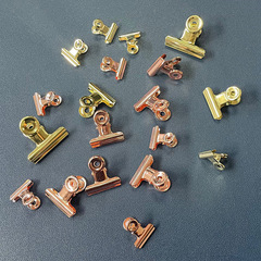 Amazon Exclusive Gold Round Rose Gold Ticket Clip Financial Invoice Receipt File Material Folder Wholesale