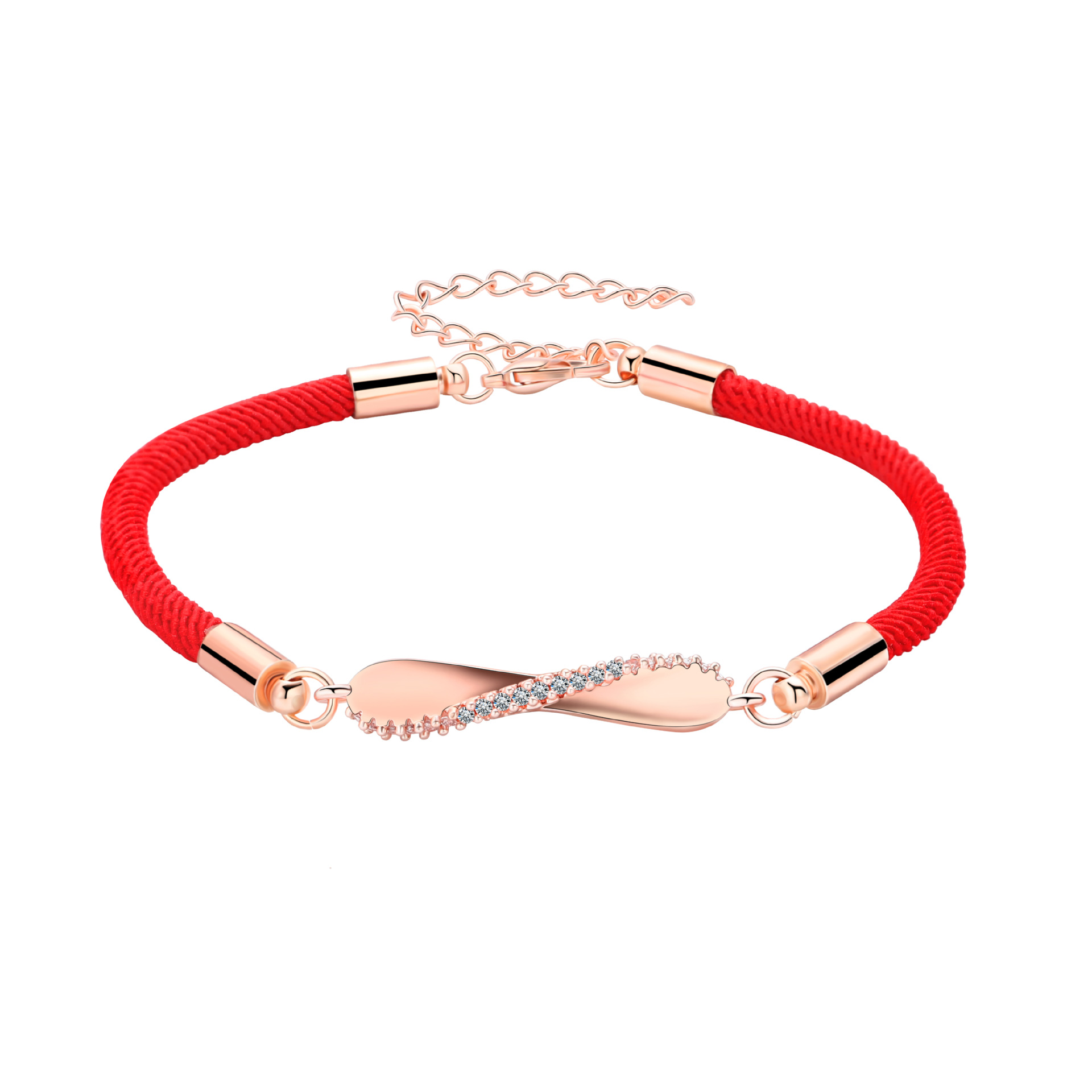 17g Weight Simple Style Waves Alloy Copper Woven Chain String Bracelets Wholesale