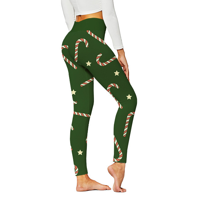 Pantalones de yoga Navidad patrón casual digital Europa y América yoga 3d leggings deportivos 2024 pantalones ajustados nuevo estampado