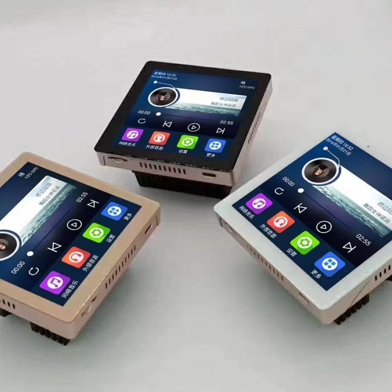 背景音乐4寸屏主机控制面板涂鸦智能家居AI语音控制手机蓝牙连接