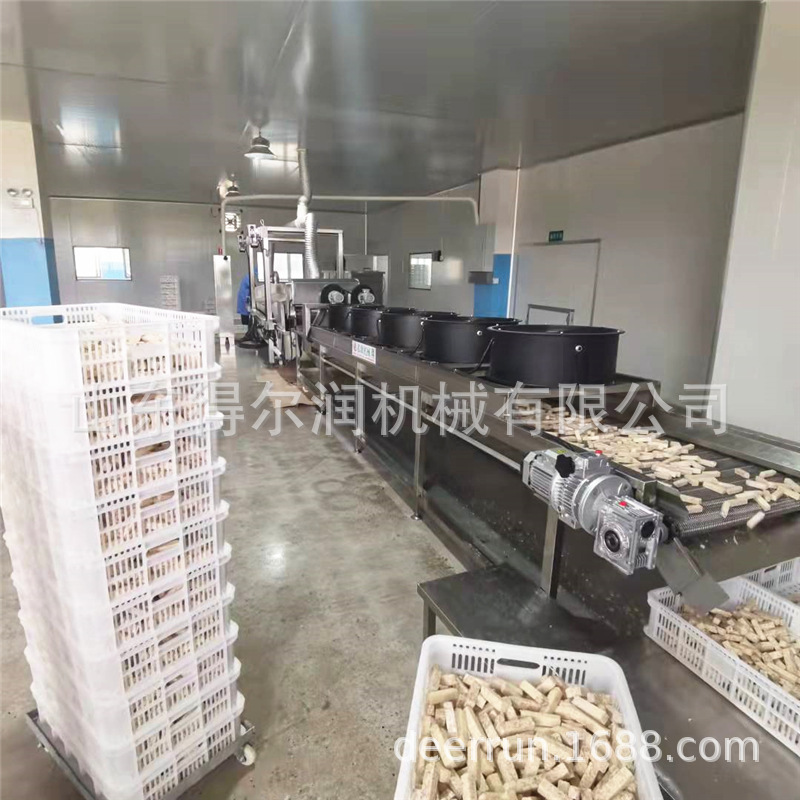 诸城预制菜食品油炸机 速冻芋头条油炸机生产线 通用型 分区控温