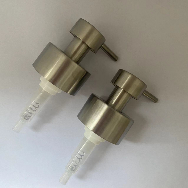 厂家供应121轻奢玻璃起泡瓶洗手液沐浴露不锈钢分装瓶 按压泵