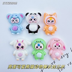 小さな人形漫画赤ちゃん 3 歳泣いている赤ちゃんウサギ樹脂アクセサリー diy ヘアピンヘッドロープパッチ靴花ブラインドバッグ素材