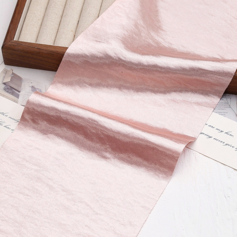 Coreano de alta calidad crema perlada satén anillo de cabello intestino grueso DIY material de tela accesorios de cabello hechos a mano