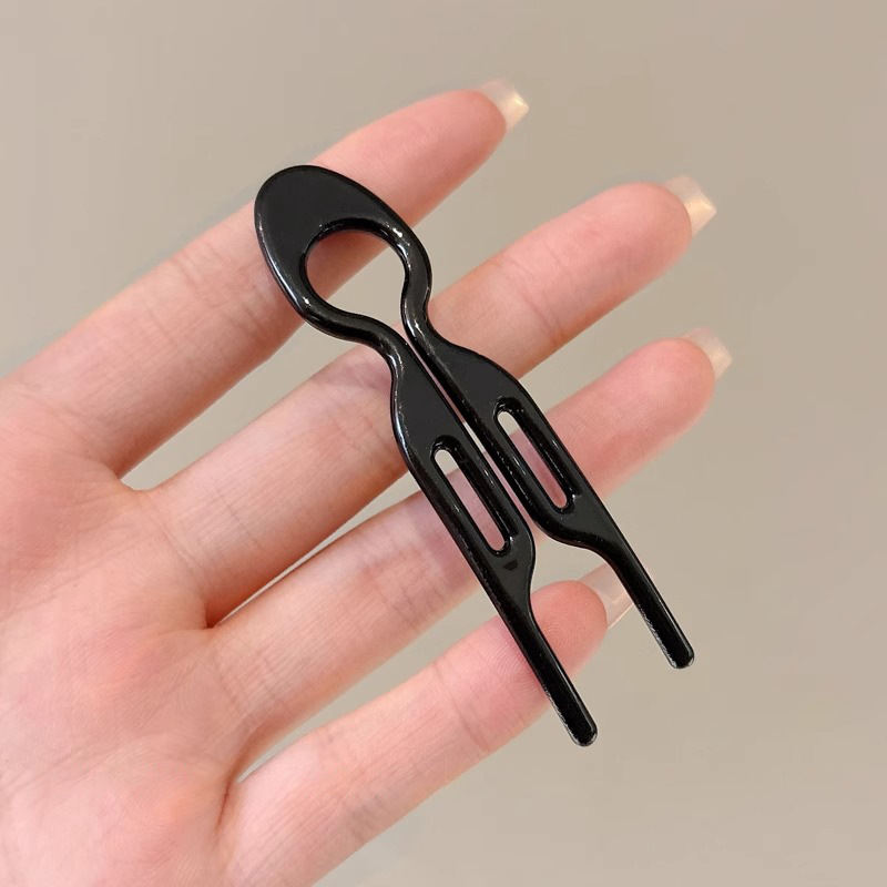 Nuevo clip de cabello de moda tocado de cabello de mujer tarjeta de cabello detrás de la cabeza de la cabeza de la cabeza de la persona perezosa máquina de cabello en forma de U doble inserción americana