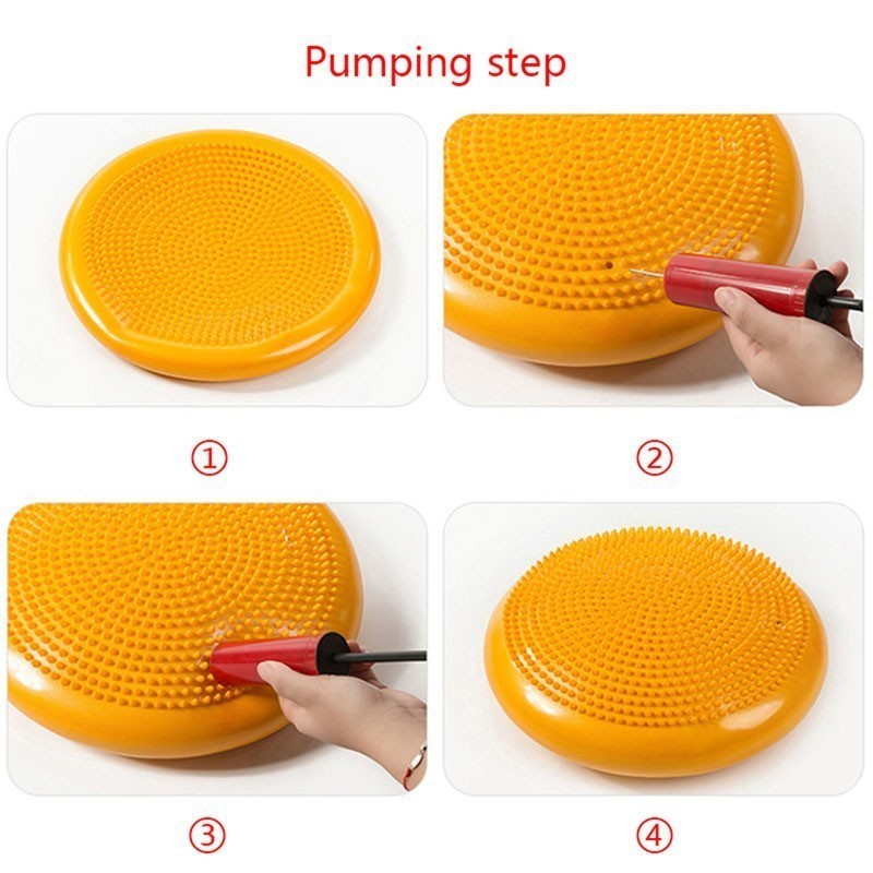 Estera de equilibrio de yoga cojín inflable de PVC engrosada a prueba de explosiones masaje de yoga cojín de entrenamiento de equilibrio en casa