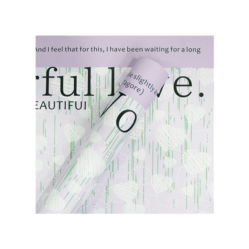 Huaxi en forma de corazón de azúcar comercio exterior transfronterizo papel de embalaje de flores pequeñas flores frescas regalo de papel de ramo de flores florista papel de embalaje de flores