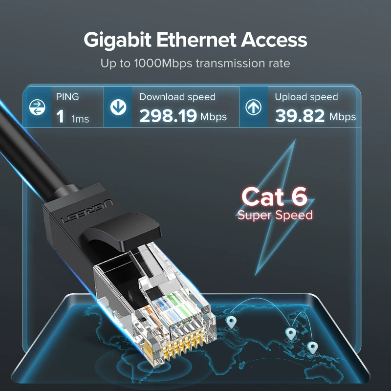 Кабель Ethernet Ugreen Union Cat6 Lan — кабель UTP RJ45, сетевой 3m/5m