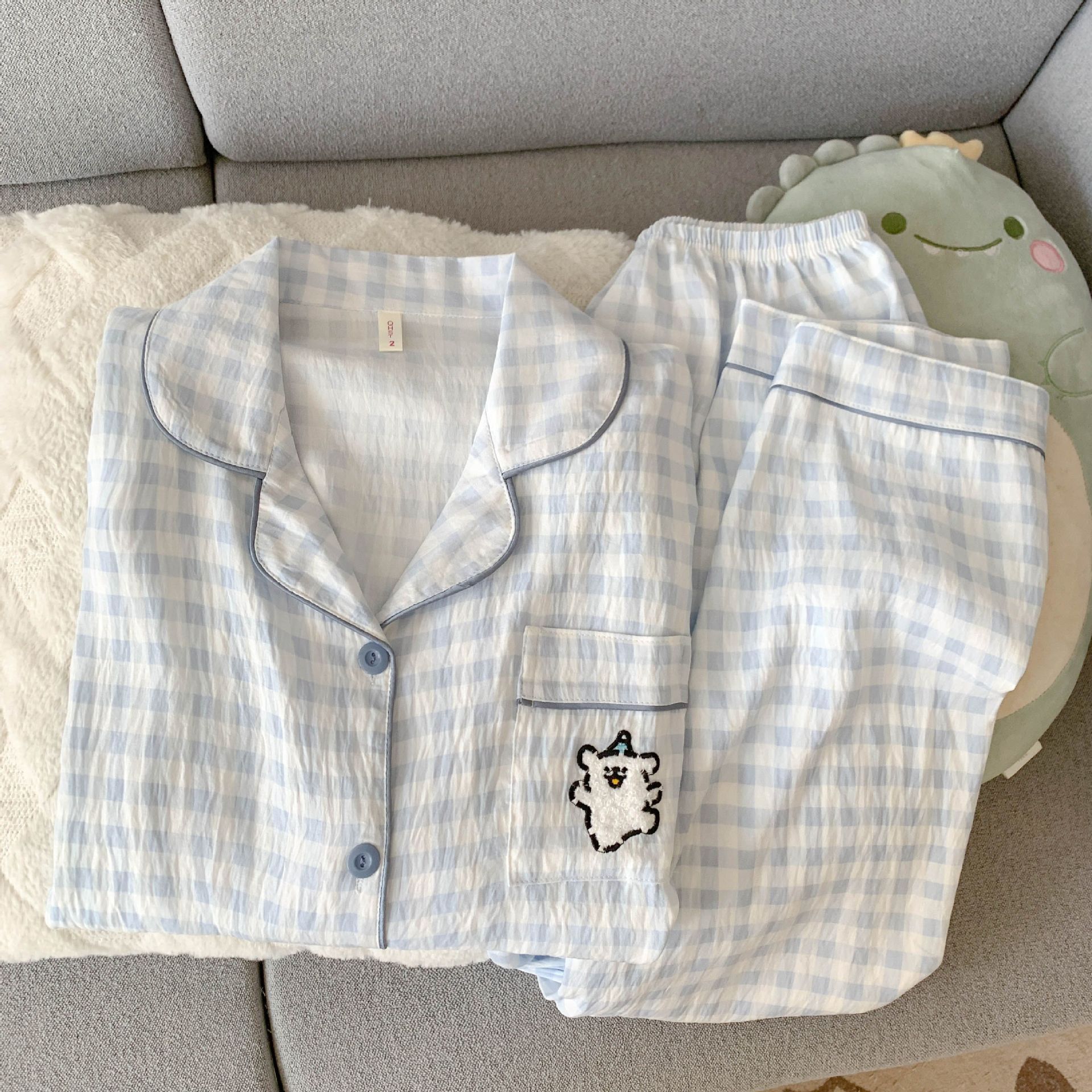Al por mayor transfronterizo nueva primavera y otoño en línea explosión nubes de algodón dulce pijamas de manga larga pantalones largos ropa para el hogar dos conjuntos