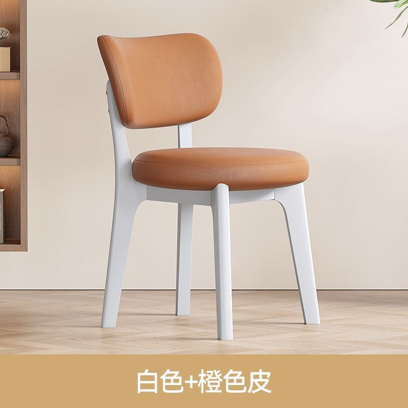 北欧スタイルの無垢材のダイニングチェア、家庭用、小さなアパート、シンプル、軽い高級ホテルのレストランの背もたれ椅子、化粧スツール|undefined