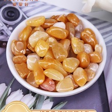 天然新疆金丝玉碎石摆件供曼扎七宝石鱼缸造景黄色石头金丝玉原石