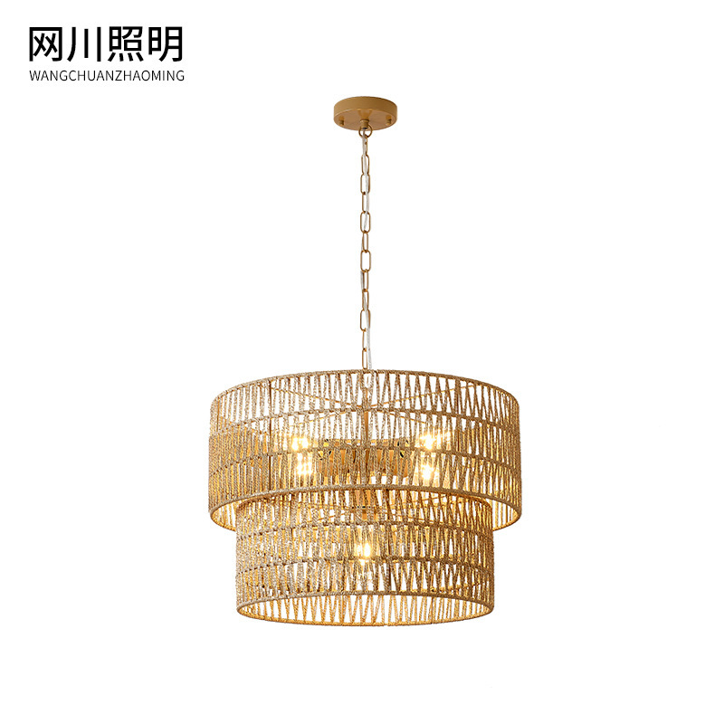 Cross-Border Wayfair Amazon Chandelier Woven Chandelier Wrought Iron Restaurant Chandelier Southeast Asia Bedroom Living Room Chandelier Cross-Border Wayfair Amazon Chandelier Woven Chandelier Wrought Iron Restaurant Chandelier Southeast Asia Bedroom Living Room Chandelier