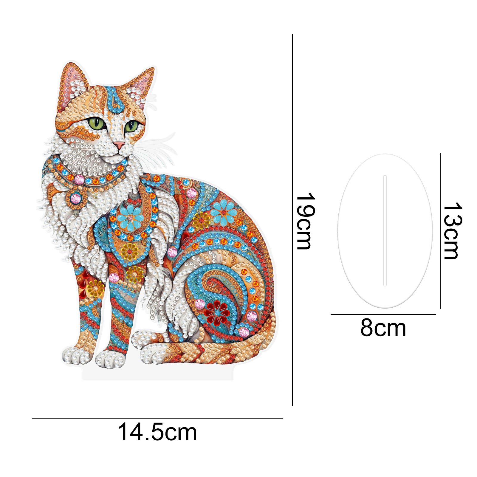 Explosiones transfronterizas de dibujos animados alrededor de dibujos animados adornos de escritorio finos gatos sala de estar decoración fábrica de pintura al por mayor