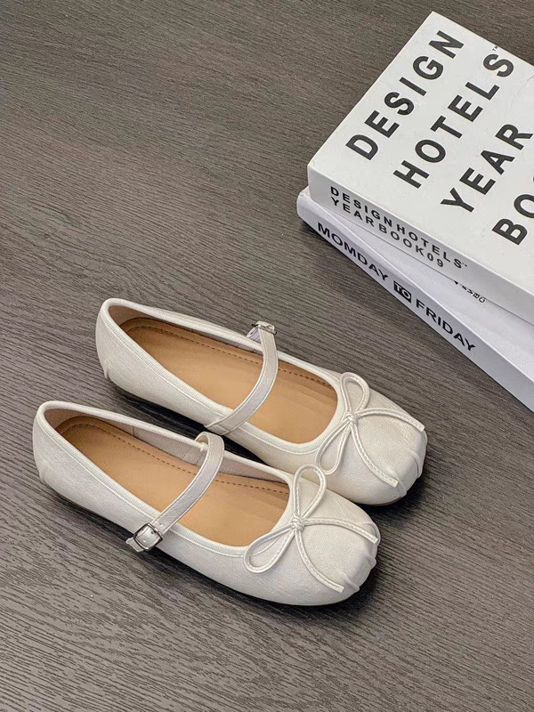 Dames mary jane ballerina's van schapenwol met verhoging_voghion.com