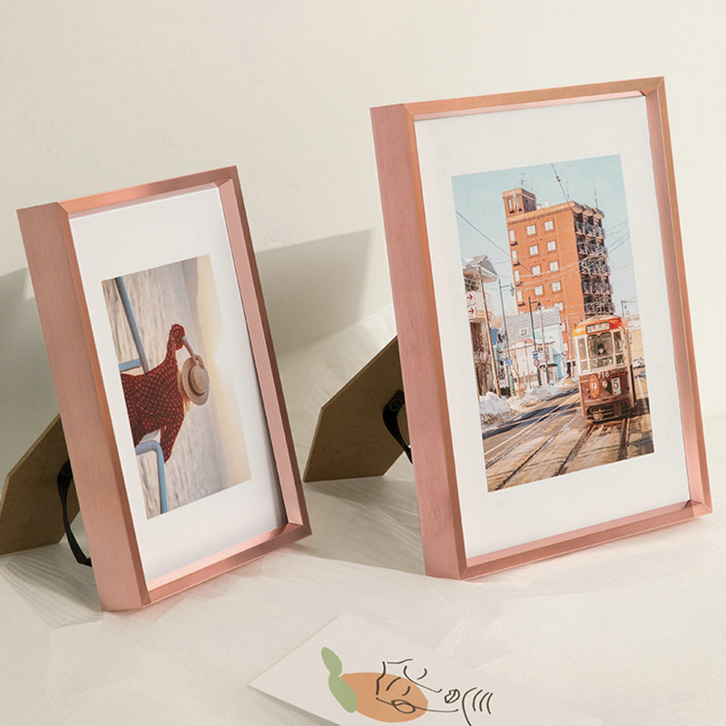Nordic aluminum alloy large photo frame decoration Table 7-inch 8-inch 10-inch 12-inch mounting frame wall-mounted photo frame