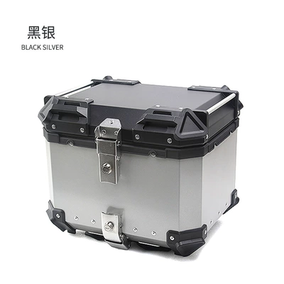 Factory Direct electric scooter Motorcycle trunk - motorcycle-large-corner-tail-box-silver-36l