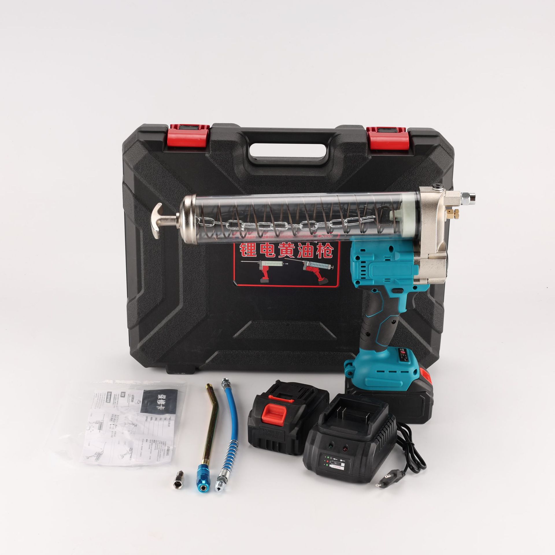 Pistola de mantequilla neumática de alta presión automática de comercio exterior, batería de litio sin escobillas, pistola de mantequilla portátil de inyección de alta potencia y gran capacidad