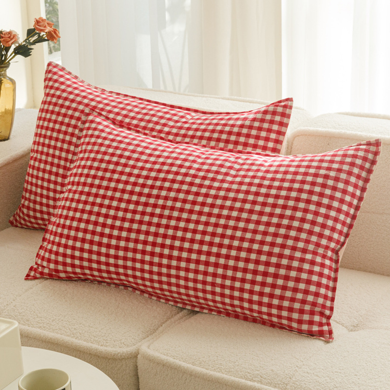 Funda de almohada absorbente de sudor simple Funda de almohada de algodón 48x74cm Couple adulto en casa Funda de almohada de dormitorio de estudiante individual