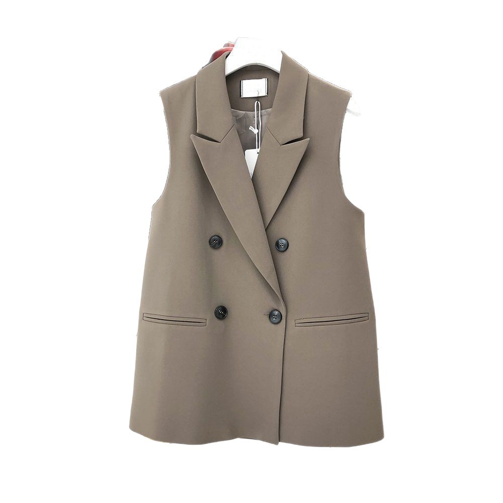 Caballo chaleco negro temperamento femenino primavera y otoño casual nuevo traje sin mangas de moda universal image 5