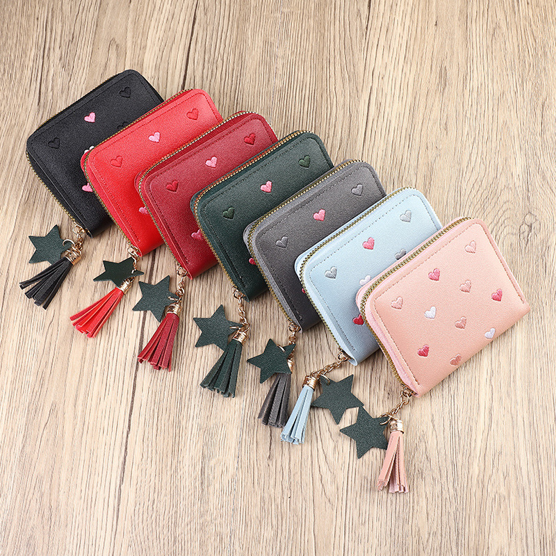 New Tassel Zipper Wallet Women's Short Korean-style Multi-function Lovable Style Women's Coin Purse with 10% Discount Multi-function Money