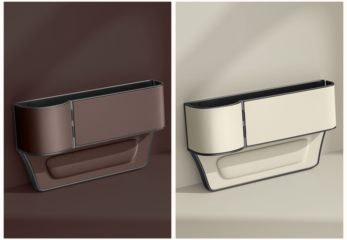 Car seat gap storage box with spring rack, multifunctional car cup holder, large-capacity in-car storage box, new model