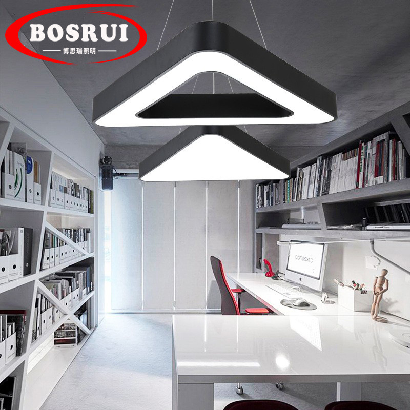 Simple Office led Triangle a chandelier Special-shaped Office Market supermarket studio Gym personality