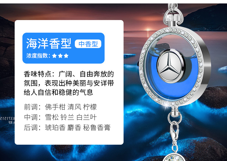 Specially Designed for Foreign Trade, Perfume Car Hangings, Aromatherapy Car Accessories, Long-Lasting Light Fragrance, High-End Fragrance for Men, and Car Interior Decorations for Women