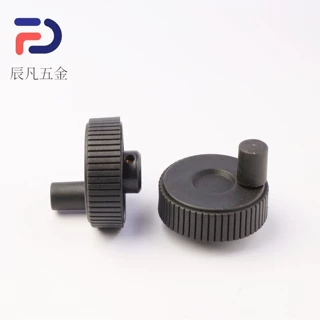 条纹小手轮灌装机塑料手轮尼龙手柄手柄加厚黄铜芯带手柄定制规格