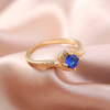 Design multicoloured small zirconium, wedding ring, shiny accessory, simple and elegant design