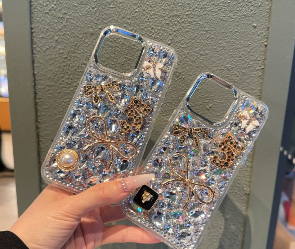 Luxuriöse Schutzhülle Mit Diamant Und Schleife Für Iphone Modelle_voghion.com