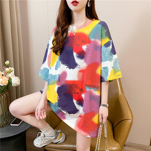Women's Summer Loose Plus Size Trendy Long-Sleeve T-Shirt in Hot Selling Sexy Korean Style