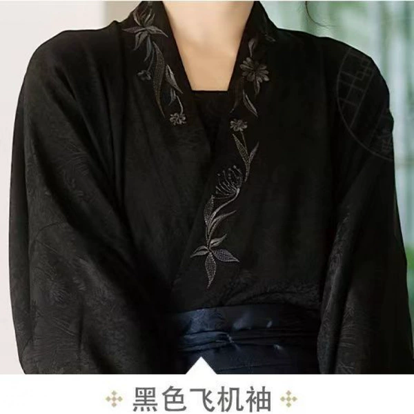 Black rayon airplane sleeves