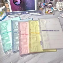 日本活页本可拆卸外壳大学生透明记事本软面