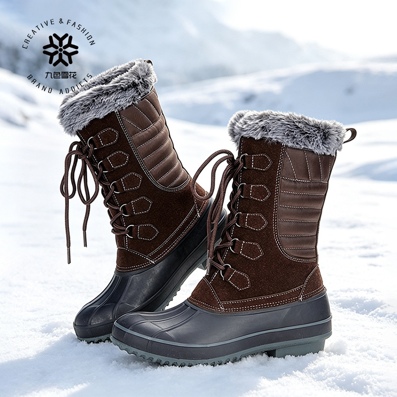 Botas de Nieve Impermeables de Caucho Impermeable, Antideslizante, Térmico para Nieve al Aire Libre image 1