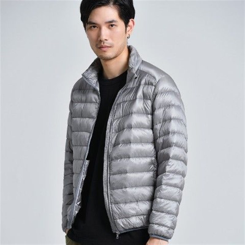 Chaqueta de algodón de terciopelo ligero anti-temporada de celebridades de Internet Chaqueta de algodón ligera delgada delgada con cuello alto para hombre