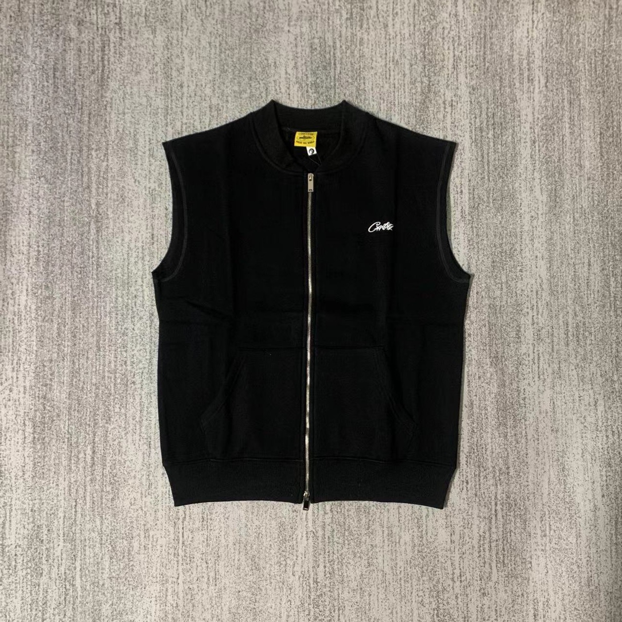 Cross-border Corteiz bordado con cremallera sin mangas chaleco hombre de moda de alta calle europea y americana trajes deportivos casuales