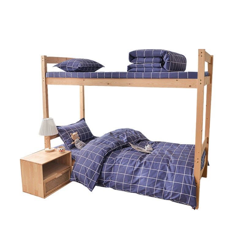 Комплект постельного белья для студенческого общежития: трехкомпонентный, четырехкомпонентный, простыня на резинке, чистый хлопок, 1.5m пододеяльника, простыня, школьное постельное белье