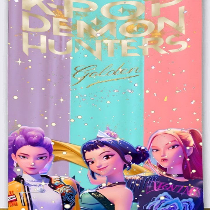 3D新品电影 K-POP 猎魔女团 毛毯午睡毯法兰绒印花保暖|undefined