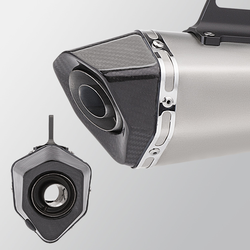 Motorcycle exhaust pipe full section modification MT07 stainless steel front section tail section suit 2014-2024 non-destructive installation